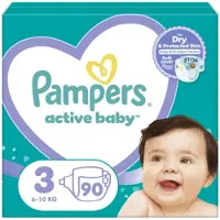 Pampers Active Baby Size 3 kertakäyttövaipat 6-10 kg 90 kpl