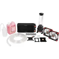 Thermaltake CL-W063-CA00BL-A, Nestejäähdytyspakkaus, Musta, Punainen, Läpinäkyvä