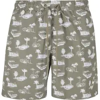 Urban Classics Uimashortsit oliivi / valkoinen