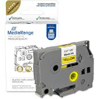 MediaRange MRBTZ631, Musta, Keltainen, Mustesuihku, Kiinteä, Brother P-Touch 1010, 1080, 1090, 1260VP, 1280, 1280DT, 1290, 1750, 1830VP, 18R, 2030VP,