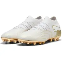 Puma Future 9 Ultimate Mg White Gold - Valkoinen/kulta/musta - Multi Ground (Mg), koko 43