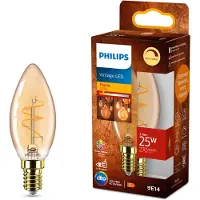 Philips LED-lamppu Vintage B35 Candle 270lm 3.1W/918 (25W) Dimmable Amber E14