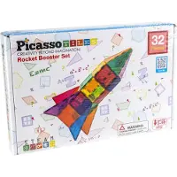 PicassoTiles Rocket Booster Magneettinen Rakennussarja 32 Osaa
