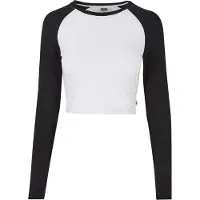 Urban Classics Organic Cropped Retro Baseball Pitkähihainen Paita