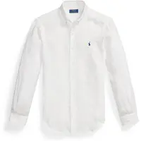Ralph Lauren Slim Fit Linen Shirt - White - XL