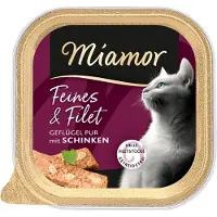 Miamor 16x100g Fine Filets siipikarja & kinkku kissan märkäruoka