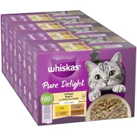 Whiskas 96x85g Pure Delight Pouches siipikarjaragu hyytelössä