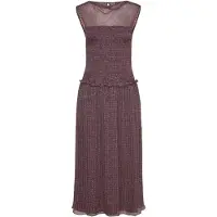 Ralph Lauren Prtd Vscs Crnkl Ggt-Wvn-Dresses - Burgundy - L