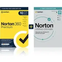 Norton 360 Premium + Utilities Ultimate 2026 – 10 laitetta, 1 vuoden suojaus