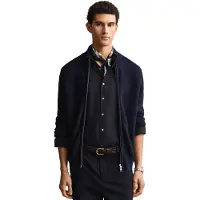 Gant Cotton Texture Zipped Cardigan - Navy - XXXL