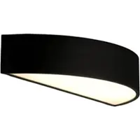 ACB Isia-seinävalaisin musta LED 2x22W 4875lm CRI90 Integroitu LED 3000K-4000K Liukukytkin