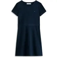 Tommy Hilfiger Essential Punto Skater Dress Ss - Navy - 164