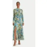 Bardot Lea Floral Mesh Dress - Green - XS