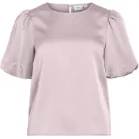 Vila Viellette 2/4 Satin Puff Top - Noos - Pink - 40