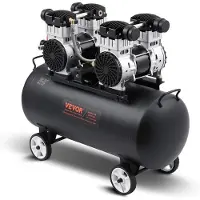 Vevor -ilmakompressori, 20 gallonan terässäiliö, 4 hv:n 10,6 CFM:n öljytön ilmakompressori ja maks. 125 PSI:n paine, 78 dB:n erittäin hiljainen kannettava kompressori, autokorjaukseen, renkaiden täyttö