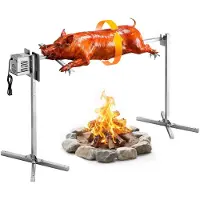 Vevor Rotisserie Grill, AC220-240V 8-tasoinen sähköinen rotisserie-grillisarja, BBQ-grillit, rotisserie-sarja, jonka kantavuus on 88 paunaa, 38 W:n moottori, ruostumattomasta teräksestä valmistetut au