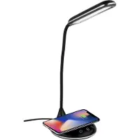 Grundig LED-pöytävalaisin 10 W:n langattomalla latauksella / himmennettävä valaisin kosketusohjauksella / USB-lataus