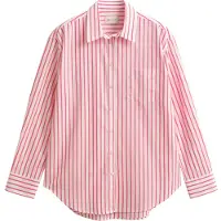 Gant Rel Classic Poplin Striped Shirt - Pink - 44
