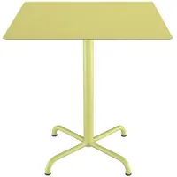 Houe , Pico Café table, 70x70 cm, 4 star base Mono Lemon zest