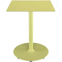 Houe , Pico Café table, 60x60 cm, round base Mono Lemon zest