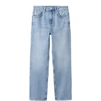 Mango Straight Low-Waist Jeans - Blue - 38