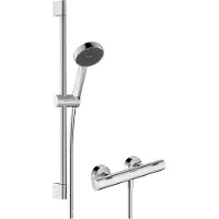Hansgrohe Activera Select S 95 2jet EcoSmart Ecostat Fine termostaattisekoitin ja käsisuihkusetti 65 cm