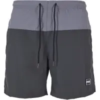 Urban Classics Uimashortsit tummanruskea / harmaa / valkoinen