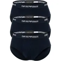Emporio Armani for man. EM000258_AF14132 Set of 3 navy stretch knitted briefs (M), Homewear, Cotton