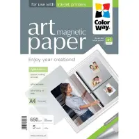 Colorway ART Magneettinen - Magneettinen photo paper - matte - 5 sheet(s) - A4 - 650 g/m²
