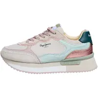 Pepe Jeans for woman. PLS600041 Rusper Racer multicoloured shoes (38), Flat, Laces, Casual, Multicolor