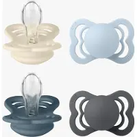 BIBS Supreme Tutti 4-pack Silikoni Koko 1, Ivory/Baby Blue/Petrol/Iron