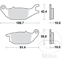 TRW jarrupalat allround taakse yamaha mw 125 tricity 2014-2019 (mcb883)