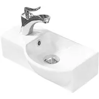 Mexen Hugo oikeanpuoleinen tasoallas 40 x 22 cm, valkoinen - 21254000R