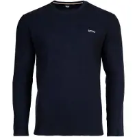 BOSS for man. 50535870 Waffle T-shirt navy (S), Homewear, Cotton, Long sleeve