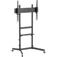 Equip 650637, 2,54 m (100"), 100 x 100 mm, 800 x 600 mm, -10 - 5°, Muovi, Ruostumaton teräs, Musta