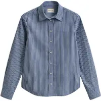 Gant Reg Classic Poplin Striped Shirt - Blue - 46
