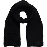 Superdry for woman. W9310069A Black ribbed knitted scarf (OSFA), Casual, Nylon