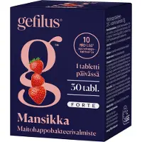 Gefilus Forte maitohappobakteerivalmiste purutabletti mansikka 30 kpl