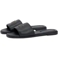 Tommy Hilfiger Th Logo Hardware Leather Mule - Black - 36