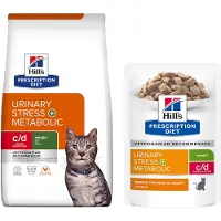 Hill's Pet Nutrition 2x8kg c/d Urinary Stress + Metabolic Kissanruoka