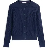 Tommy Hilfiger Neuletakki 'Mini Cable' marine