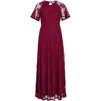 Vila Vifemma S/S Lace Dress - Noos/Oc - Burgundy - XXL