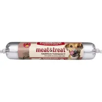 Fleischeslust 6x80g meat & treat treenimakkara naudanmaksamakkara koiran herkku