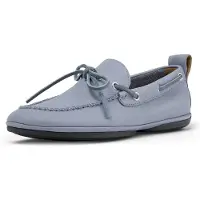 Camper for woman. K201848-005 Leather Moccasins Right Nina blue (37), Flat, None, Casual
