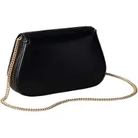 Calvin Klein Ck Curved Wallet On Chain - Black - ONE SIZE