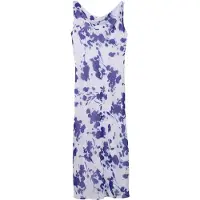 Calvin Klein Printed Chiffon Sl Cowl Neck Max - White - S