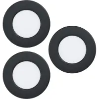 Eglo FUEVA 6 SISÄÄNRAKENNETTU. SETTI Ø88 CCT 3X3,7W 1350LM MUSTA