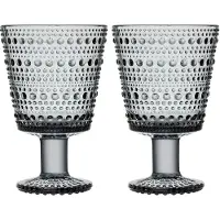 Iittala Kastehelmi Univ. Glass 26Cl Grey 2Pc - Grey - 26 CL