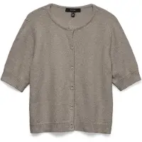 Vero Moda Vmdoffy 2/4 O-Neck Button Cardigan Noos - Grey - S