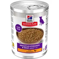 Hill's Pet Nutrition 12x370g kanaa Adult Dog Sensitive Stomach & Skin koiran märkäruoka